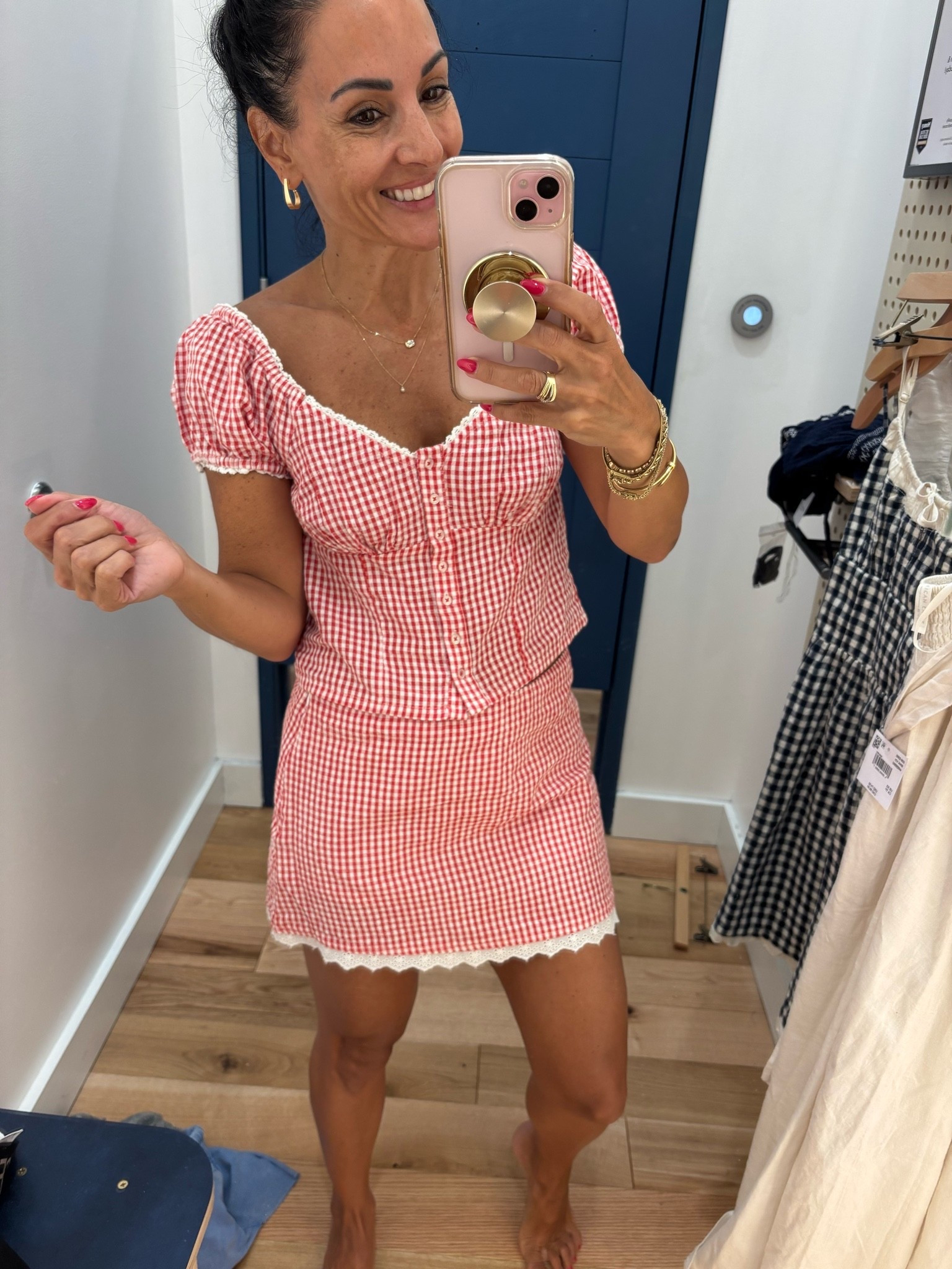 The cutest gingham skort set on sale

#LTKootd #LTKSaleAlert #LTKSeasonal
