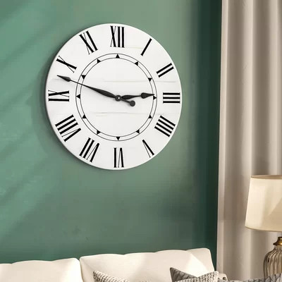 Oversized Dahlberg Farmhouse Wall Clock | Wayfair Professional