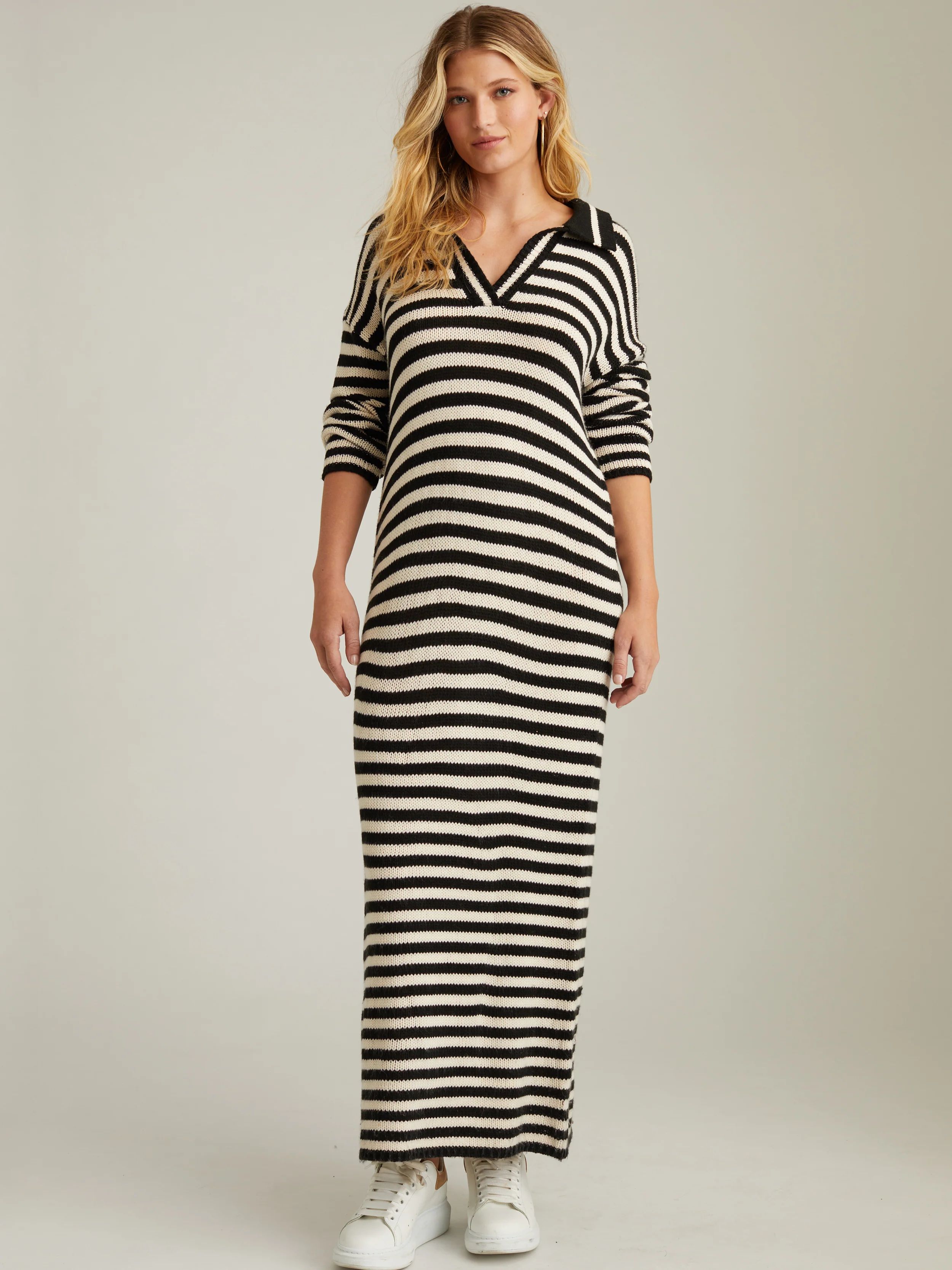Raya: Stripe Polo Dress | 525 America