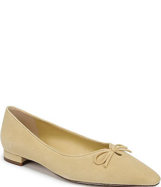 Esmira Suede Bow Detail Ballet Flats | Dillard's