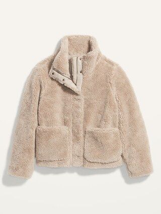 Relaxed Cozy Sherpa Faux-Fur Jacket for Women | Old Navy (US)