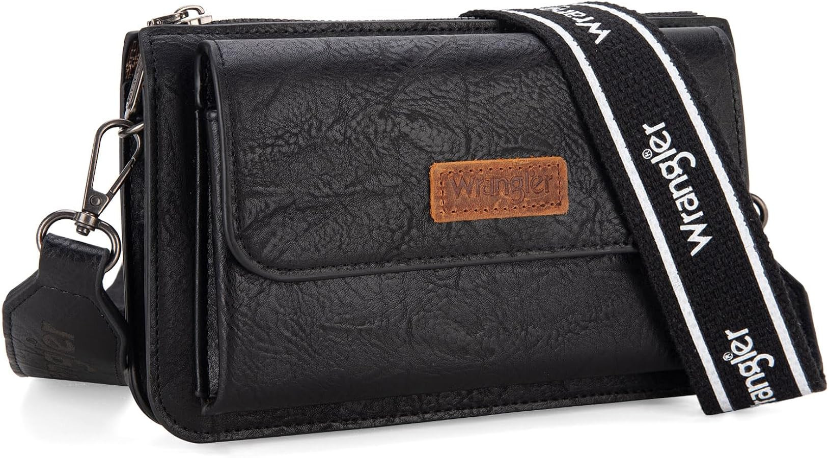 Wrangler Crossbody Wallet Purse for Women Small Shoulder Handbags with Phone Pocket | Amazon (US)