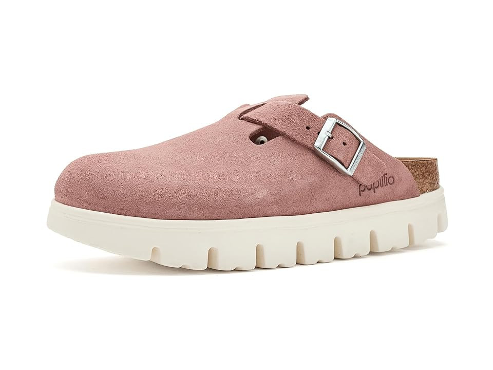 Birkenstock Boston Chunky Platform Clog Women's Clog/Mule Shoes Pink Clay : EU 39 (US Women's 8-8.5) Narrow, Suede | Zappos