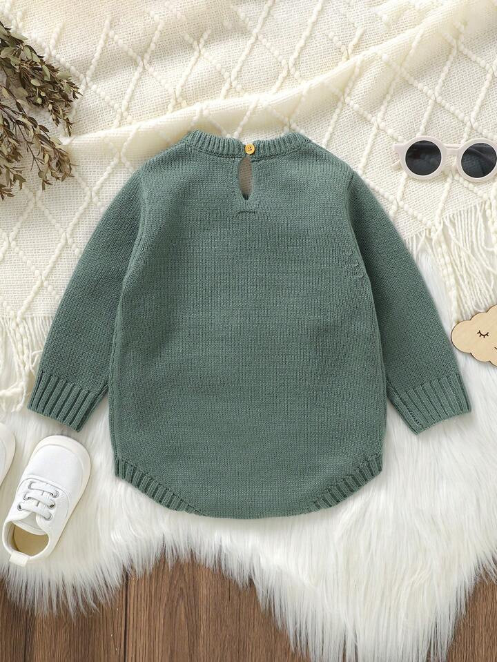 Baby Girl Tree Pattern Knit Bodysuit | SHEIN