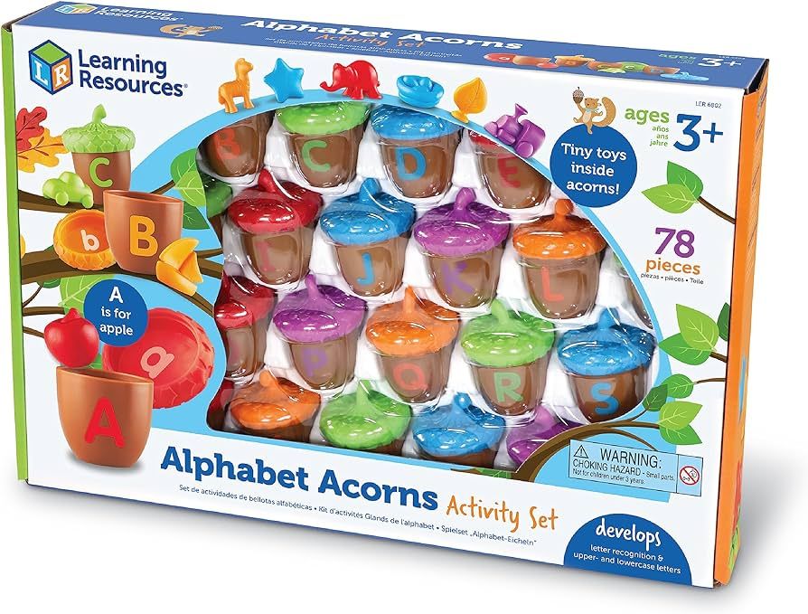 Amazon.com: Learning Resources Alphabet Acorns Activity Set, Develops Letter Recognition, Educati... | Amazon (US)