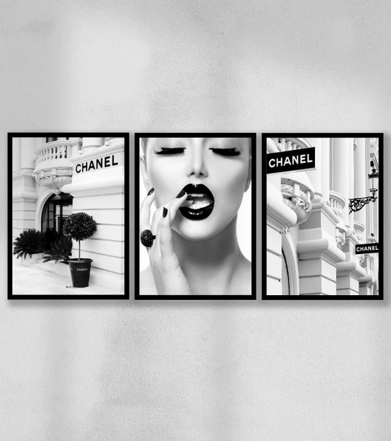 3x Fashion Poster Set  coco  Wandbilder  Premium Fotopapier | Etsy | Etsy (DACH)
