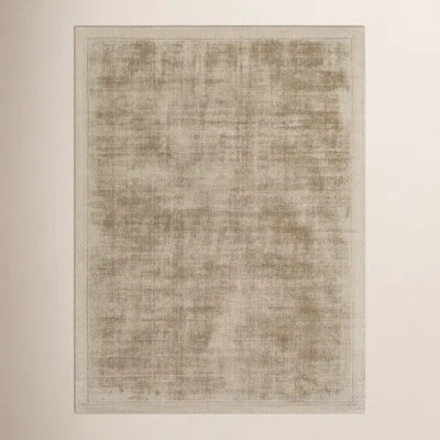 Mckinley Handmade Hand-Loomed Viscose Area Rug in Taupe | Wayfair North America