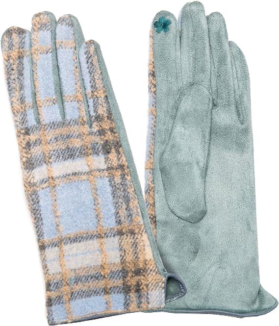 Top It Off Dawn Glove - Women Winter Gloves - with Touch Screen Sensitive Finger - Plaid, Tartan ... | Amazon (US)