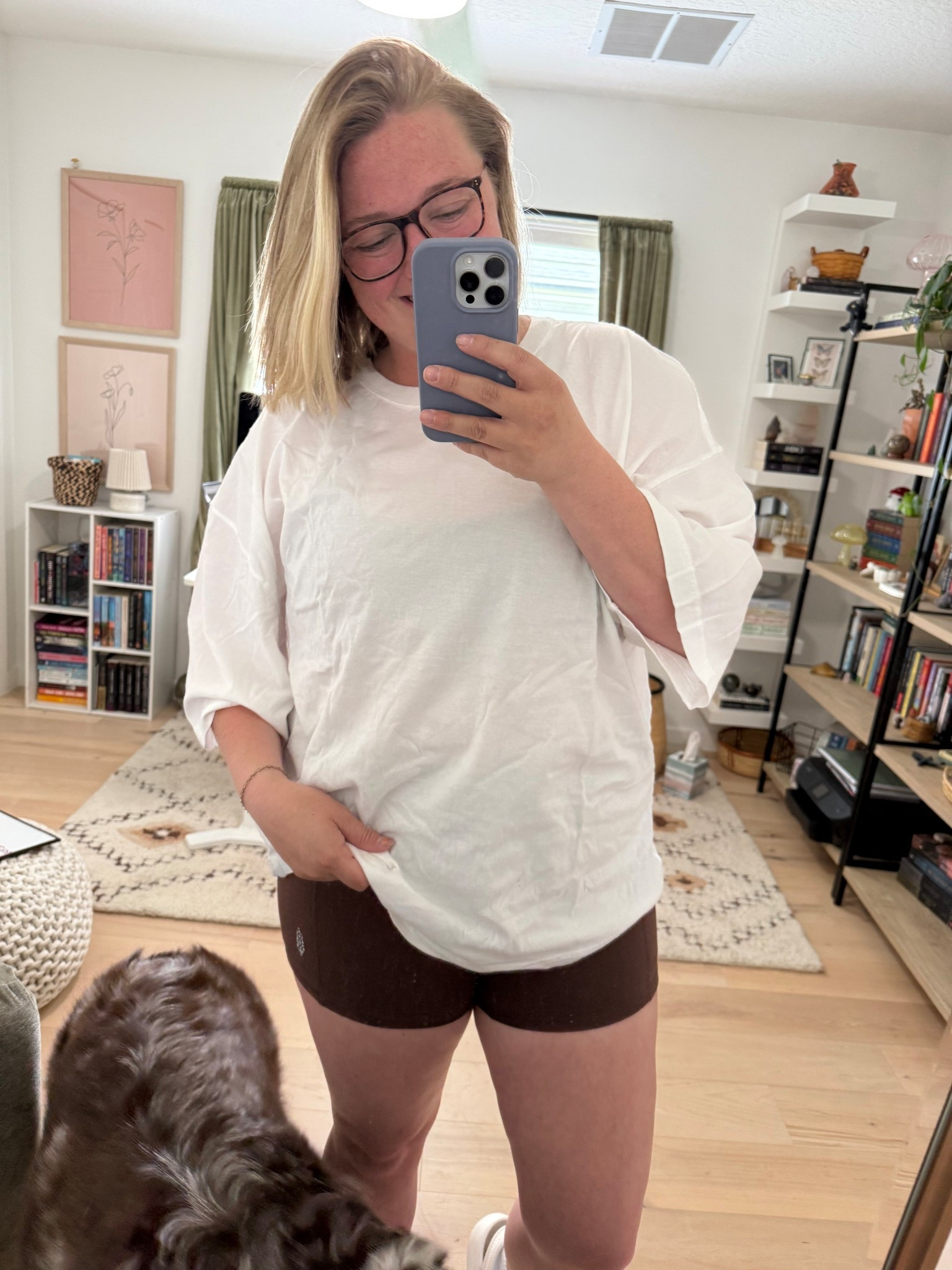 We the free casual outfit / free people athleisure / bike shorts sports bra / oversized tee 

#LTKMidsize #LTKFindsUnder50 #LTKFindsUnder100