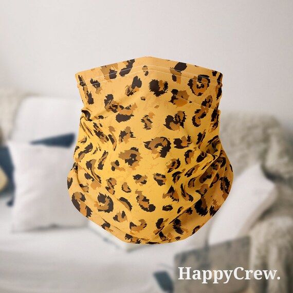 Leopard Animal Print Neck Gaiter | Animal Pattern Face Mask Printed Washable Face Mask & Neck Cov... | Etsy (US)
