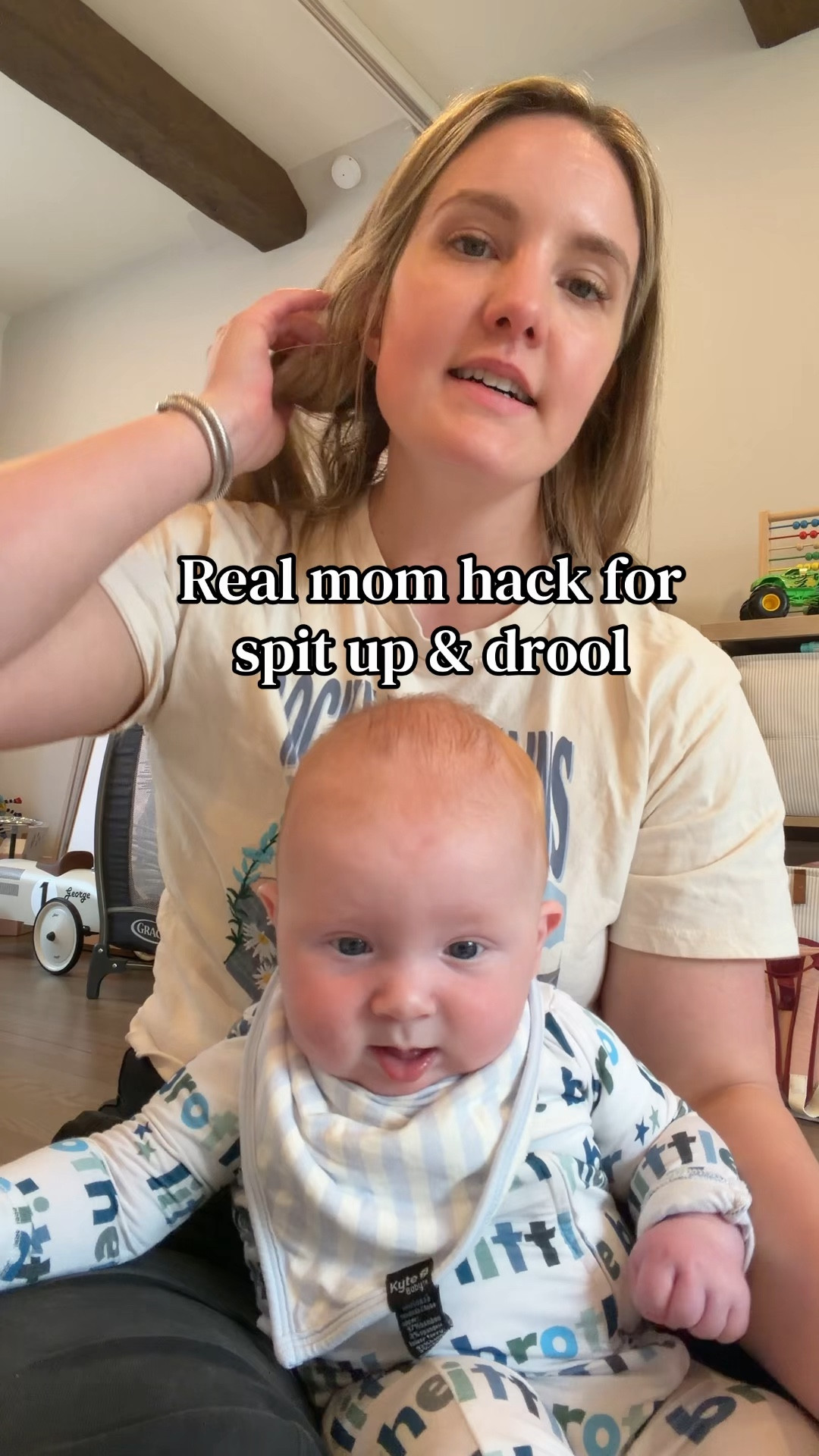 Mom hack for all the baby drool and spit up. Kyte baby has the best bib that absorbs everything that way the outfit is not ruined. Must have baby product. #momlife #baby 

#LTKKids #LTKmomlife #LTKBaby
