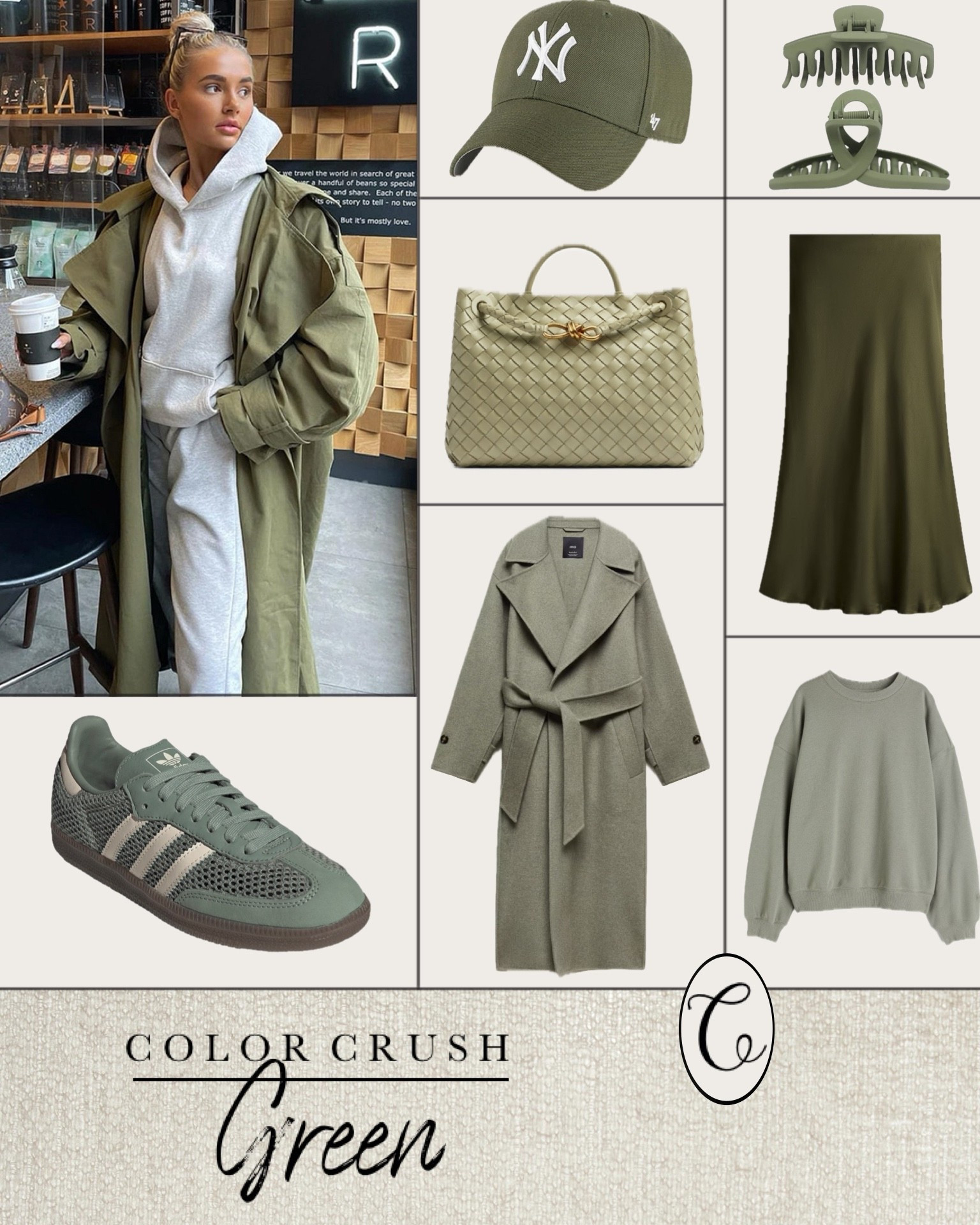 Color crush 🍸

#adidas #dupe #bag #cap #trenchcoat olive green hair clip skirt sweatshirt sneakers athleisure flats sandals bracelet shorts swimsuit 

#LTKSwim #LTKootd #LTKActive