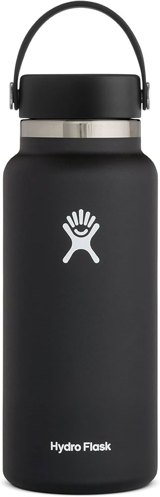 Hydro Flask Stainless Steel Wide Mouth Water Bottle with Flex Cap and Double-Wall Vacuum Insulati... | Amazon (US)