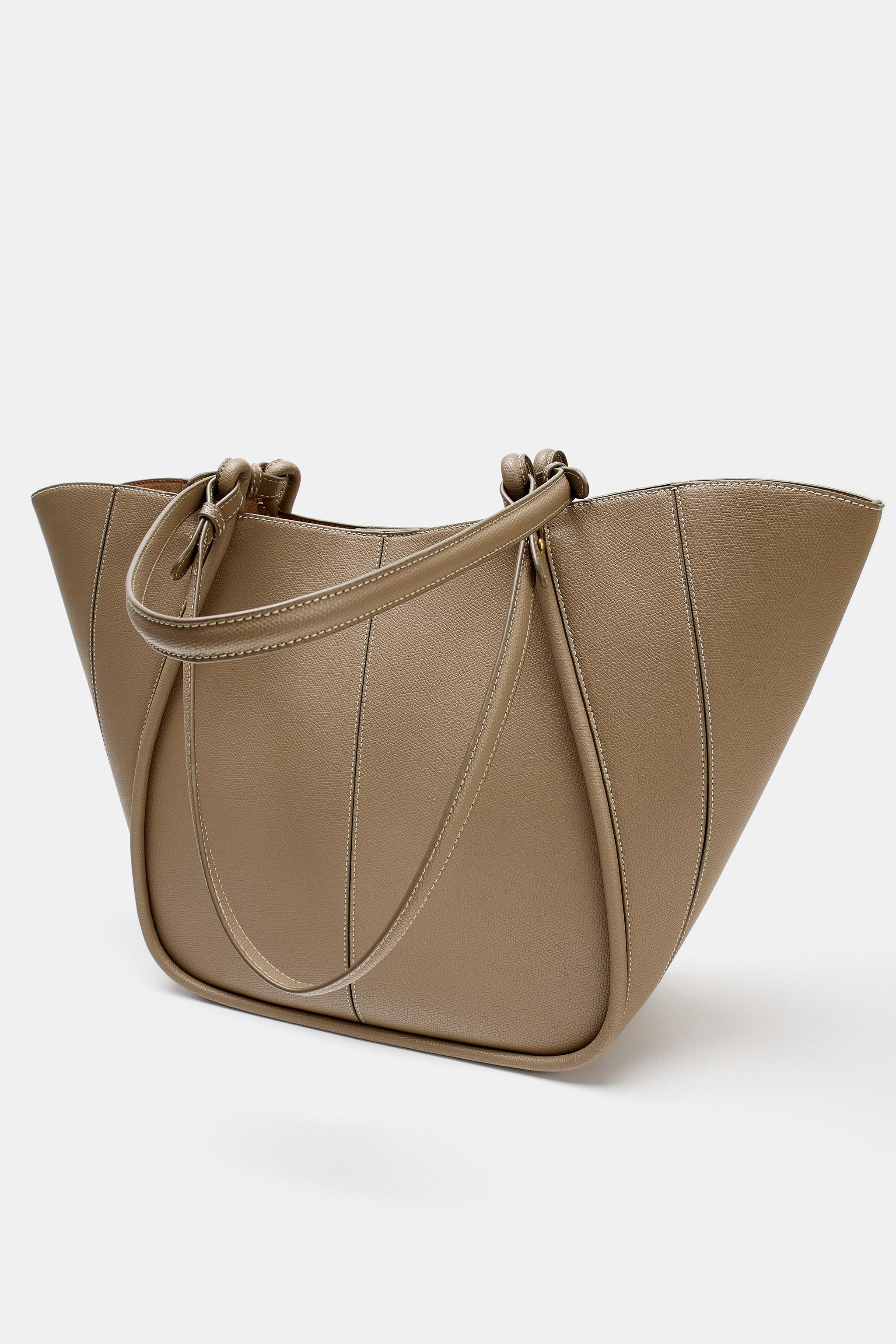 SHOPPER BAG WITH HANDLE DETAIL | Zara US
