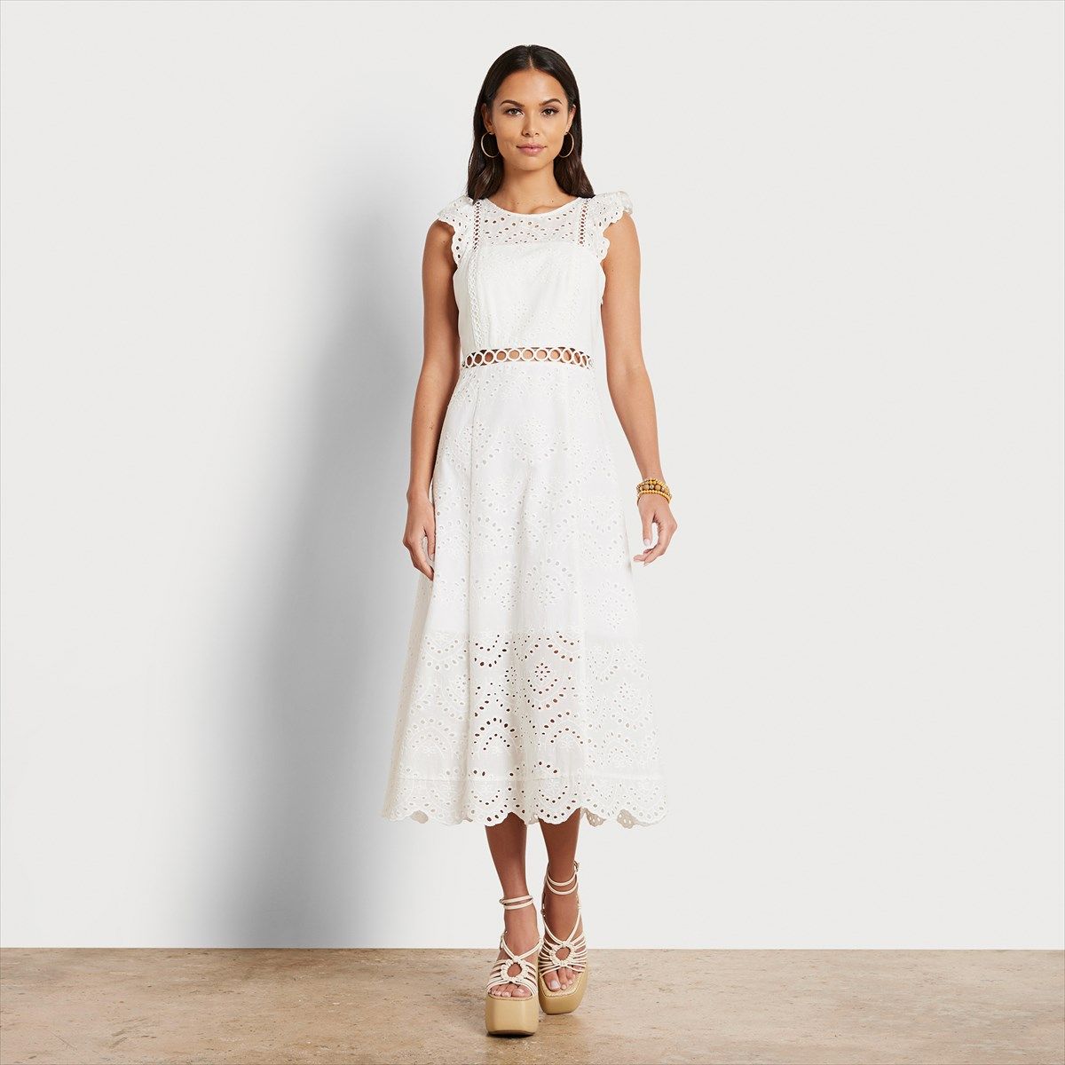 Eyelet Midi Dress | Sam Edelman