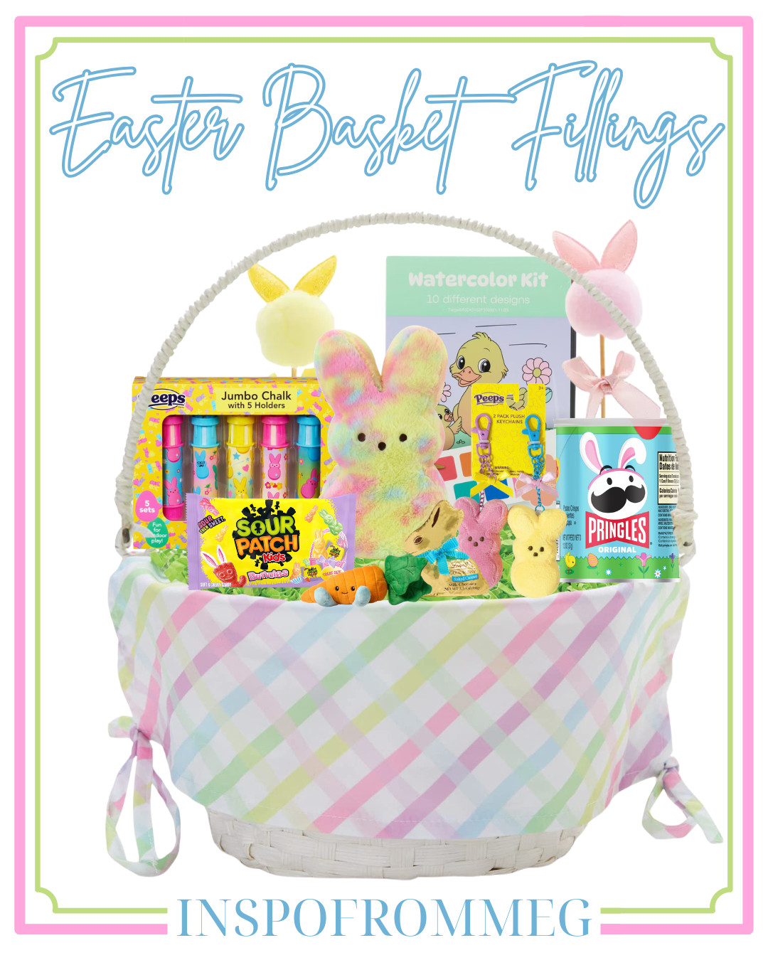 easter basket ideas, kids easter basket, tween easter basket, colorful easter basket, pastel easter decor, spring basket ideas, non candy easter basket, candy and toy mix, creative easter gifts, bunny themed basket, peeps easter, sour patch kids, pringles snack, jumbo chalk set, watercolor kit for kids, arts and crafts easter, outdoor play gifts, plush bunny, rainbow bunny plush, easter basket fillers, target easter finds, amazon easter finds, walmart easter finds, LTK easter, spring gifting ideas, curated easter basket, preppy kids style, southern mama aesthetic, aesthetic easter, holiday gift guide, seasonal styling, mom blogger finds, fun kids gifts, classic easter ideas, pastel plaid basket, bunny decor, thoughtful easter basket 

 #LTKmomlife #LTKSeasonal #LTKBaby