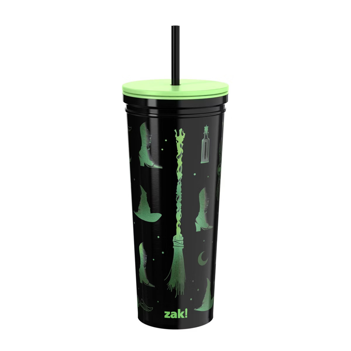 Zak Designs 23 fl oz Stainless Steel Wicked Kendall Straw Tumbler Black | Target