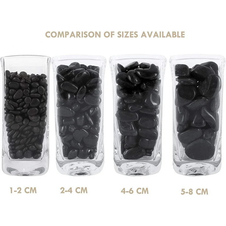 Galashield 5 lb Black Rocks Pebbles for Plants Natural Decorative Polished Stones for Planters Su... | Walmart (US)
