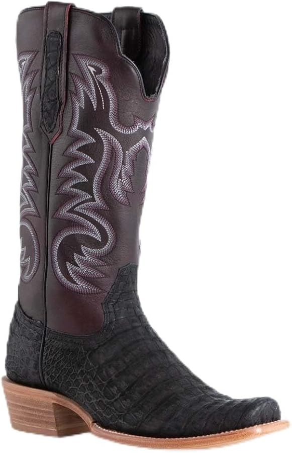 R. Watson Black Nubuck Caiman Belly Boots | Amazon (US)