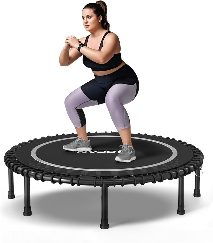 BCAN 450LBS/550LBS Foldable Mini Trampoline, 40"/48" Fitness Trampoline with Durable Bungees, Sta... | Amazon (US)