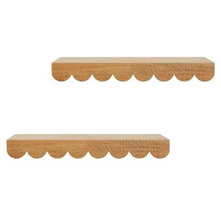 StyleWell Kids Scalloped Wood Floating Wall Shelves (Set of 2) AC-16403 - A - The Home Depot | The Home Depot