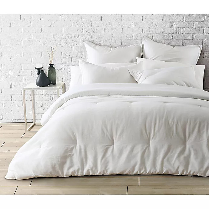 Garment Washed 3-Piece Reversible Linen Comforter Set | Bed Bath & Beyond