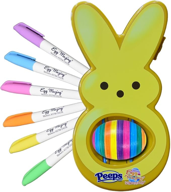 The Eggmazing Egg Decorator - Peeps Bunny - Arts and Craft Set Includes 6 Colorful Quick Drying, ... | Amazon (US)