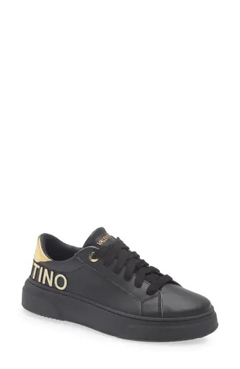 VALENTINO BY MARIO VALENTINO Alice Low Top Sneaker in Black at Nordstrom Rack, Size 6.5 | Nordstrom Rack
