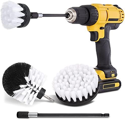 Hiware 4 Pcs Drill Brush Car Detailing Kit with Extend Attachment, Soft Bristle Power Scrubber Br... | Amazon (US)