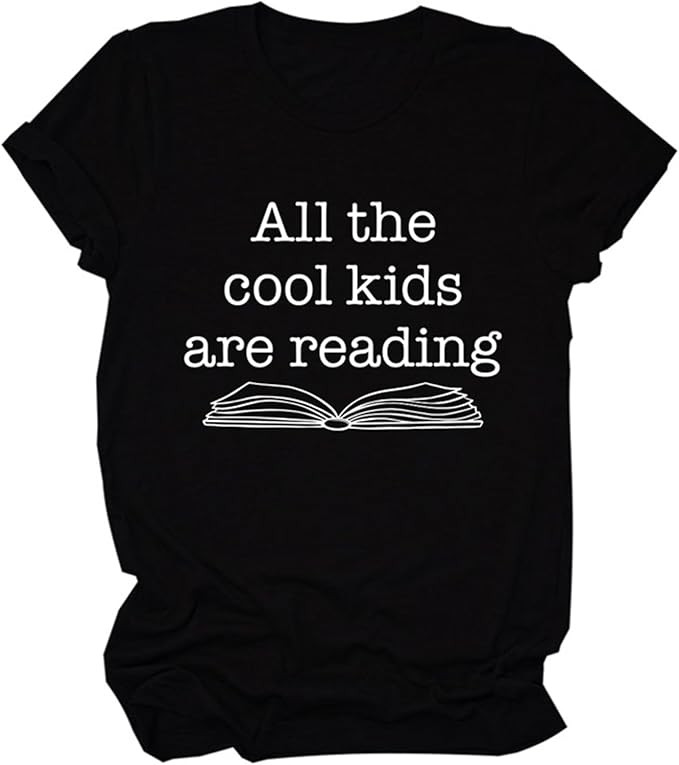 Teacher Shirt for Women Reading Book Shirts All The Cool Kids are Reading Kindergarten Teacher Ts... | Amazon (US)