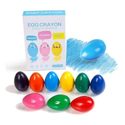 MAGQOO 9 Colors Toddlers Palm Grip Crayons Non Toxic Palm Grasp Washable Paint Crayons Stackable Toys for Kids Infants Baby Child Christmas Gifts | Amazon (US)