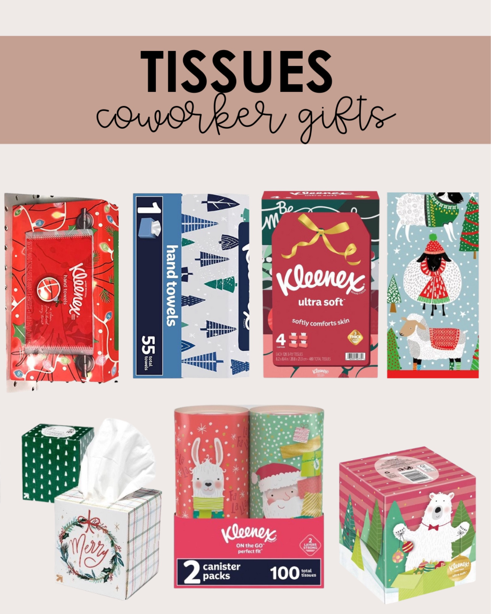 Coworker gift idea: tissues! everyone can use more tissues!

#LTKHoliday #LTKGiftGuide #LTKSeasonal