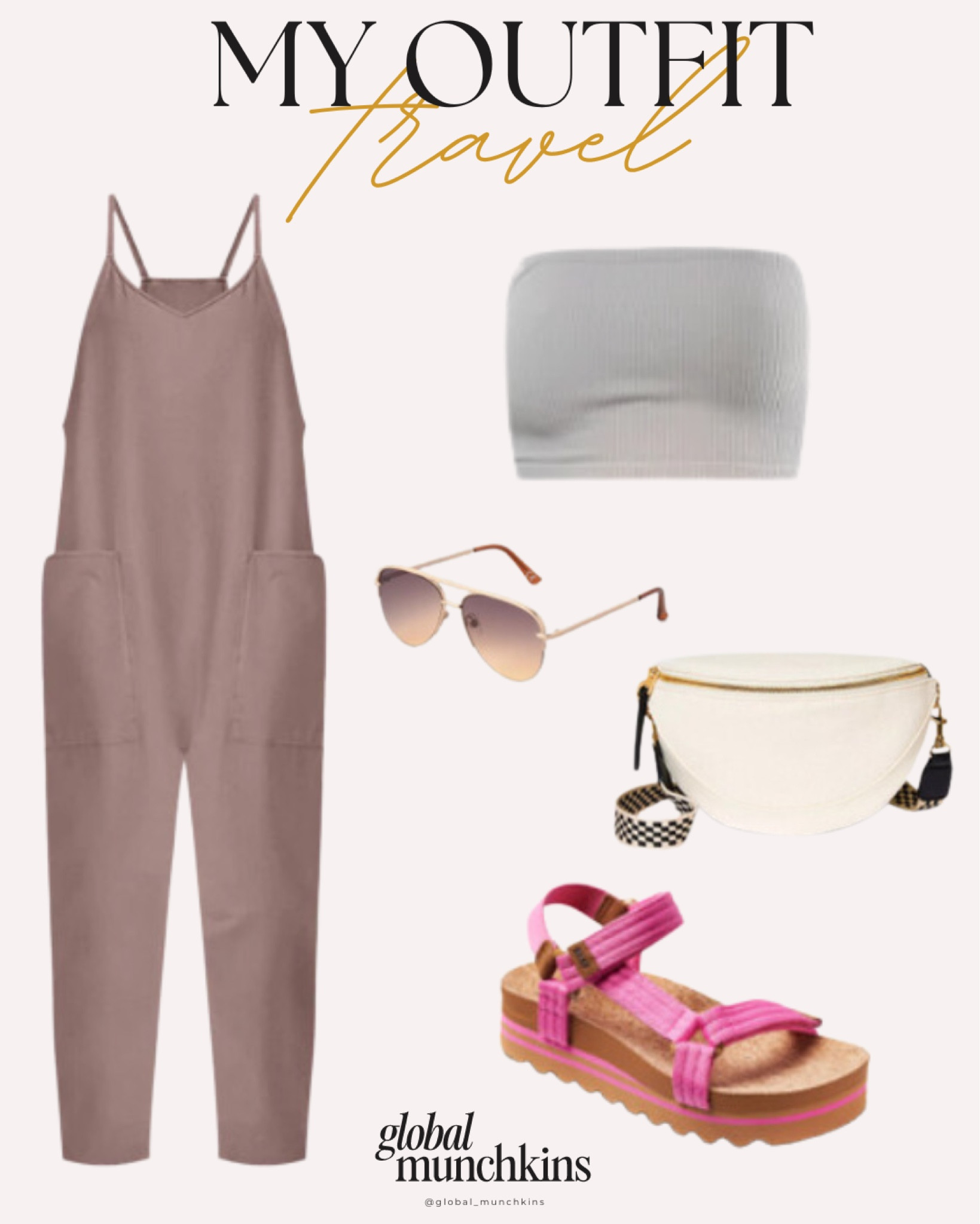 My favorite travel outfit when we are in tropical locations. I have had my hot shot onesie from Free People for years! It is easy to wear and lightweight. These reef sandals are so comfortable and I love the pop of color! Sunglasses and crossbody bag are from Target 

#LTKover40 #LTKtravel #LTKstyletip