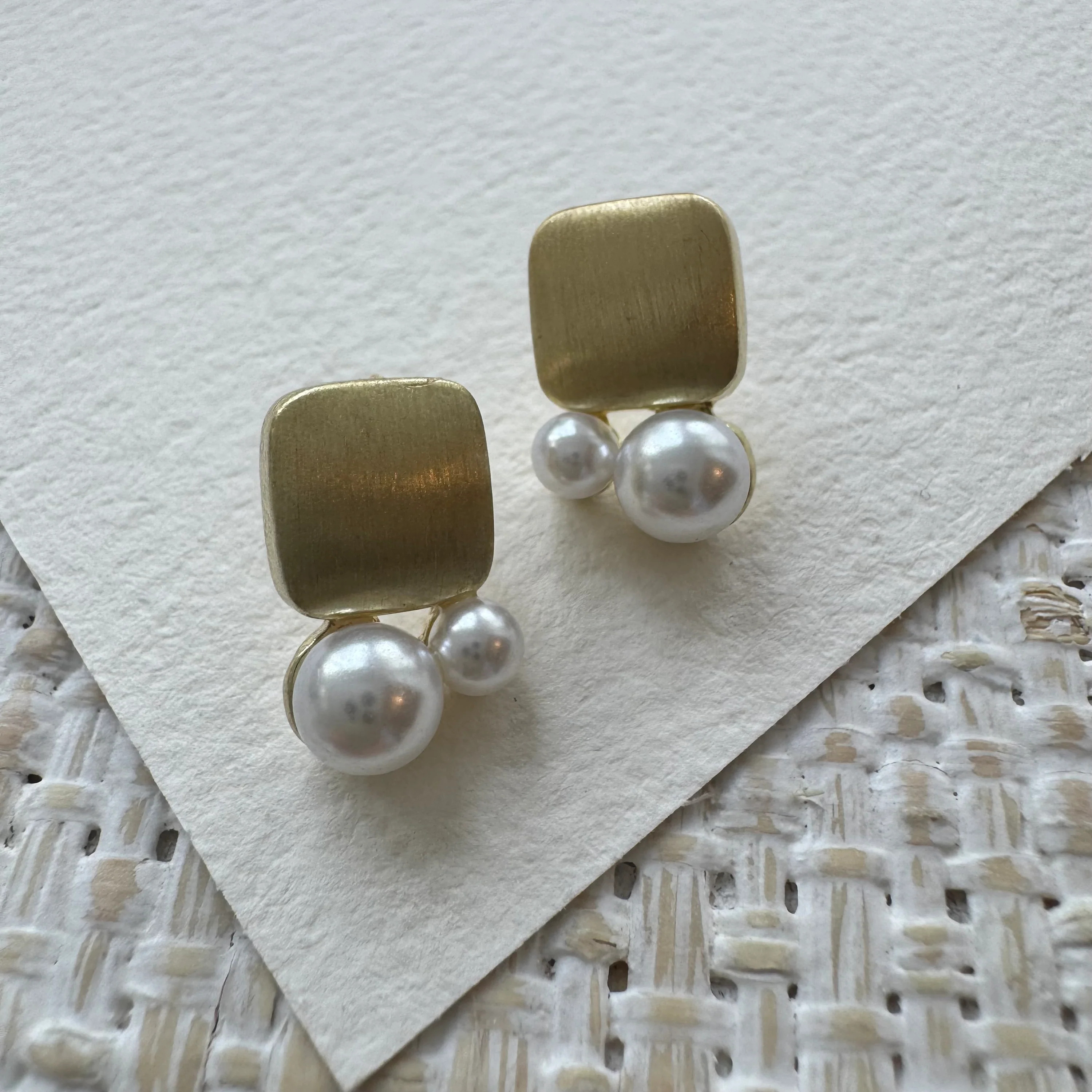 Pearl and Gold Studs | Erin McDermott Jewelry