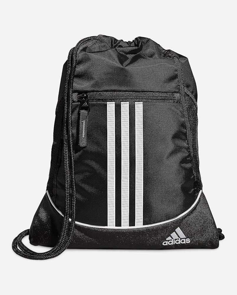 adidas Alliance Sackpack \u2013 Drawstring Backpack for Sports, Small Gym Bag, Black/2, OSFA | Amazon (US)