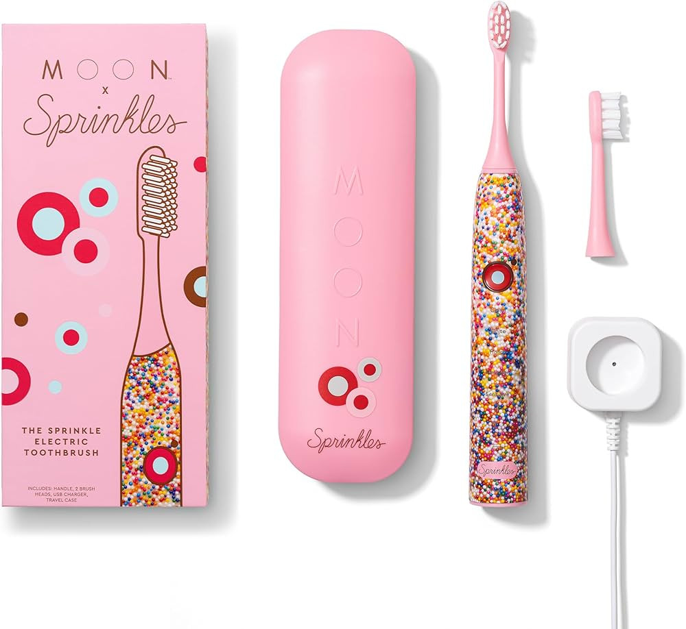 MOON x Sprinkles Toothbrush - Rechargeable Electric Toothbrush for Adults & Teens - 5 Sonic Clean... | Amazon (US)