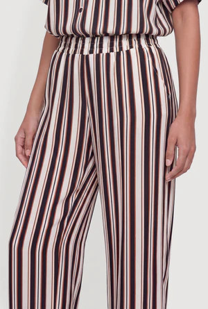 Striped Crepe Knit Pull On Pants | Rainbow Shops