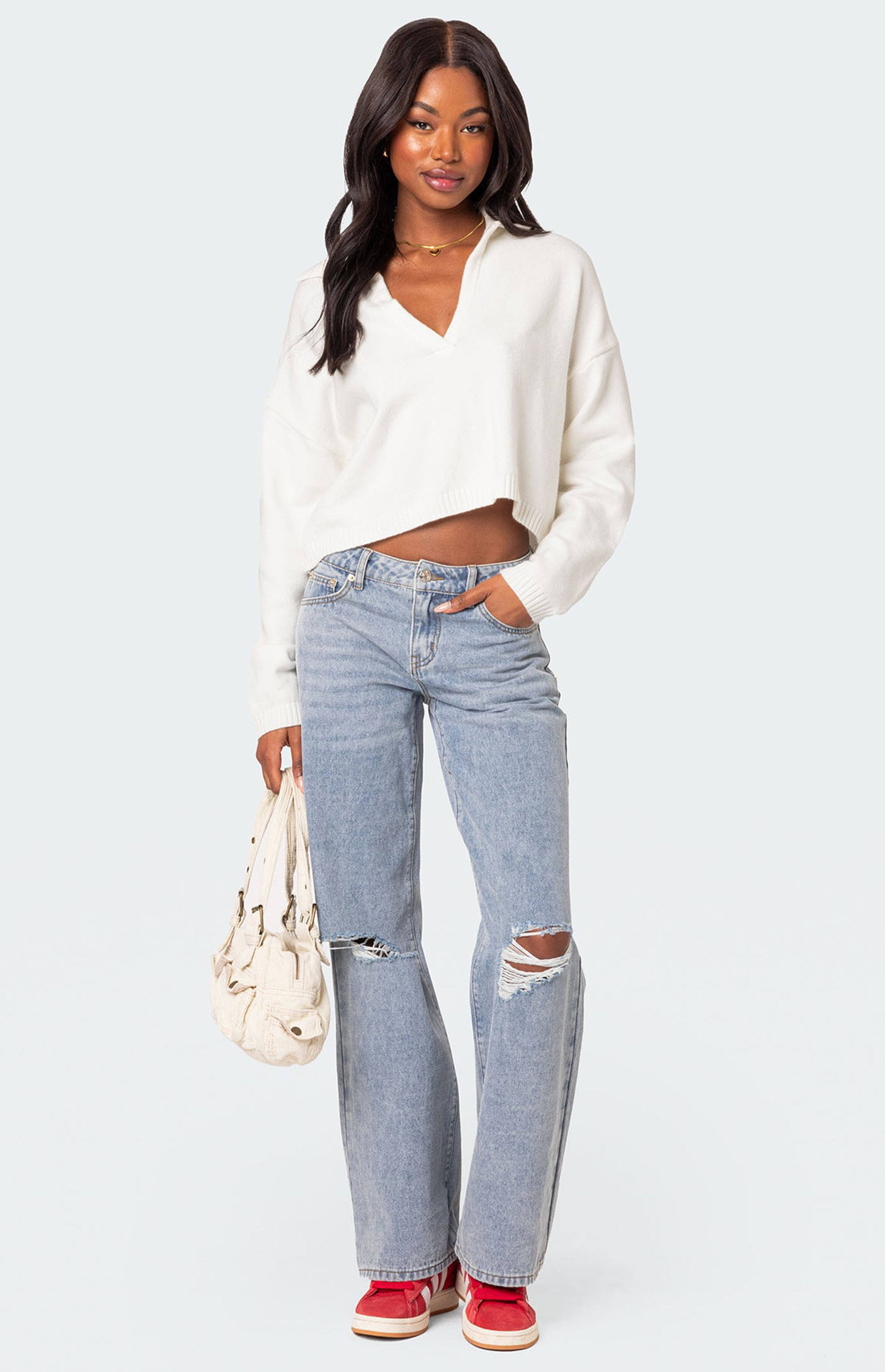 Edikted Marcie Oversized Cropped Sweater | PacSun