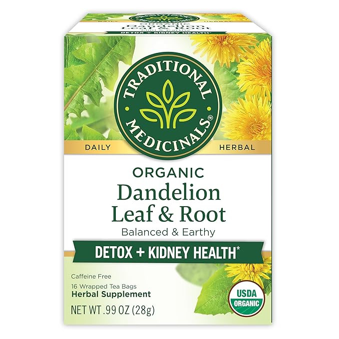 Traditional Medicinals Organic Dandelion Leaf & Root Herbal Tea (Pack of 1), Supports Kidney Func... | Amazon (US)