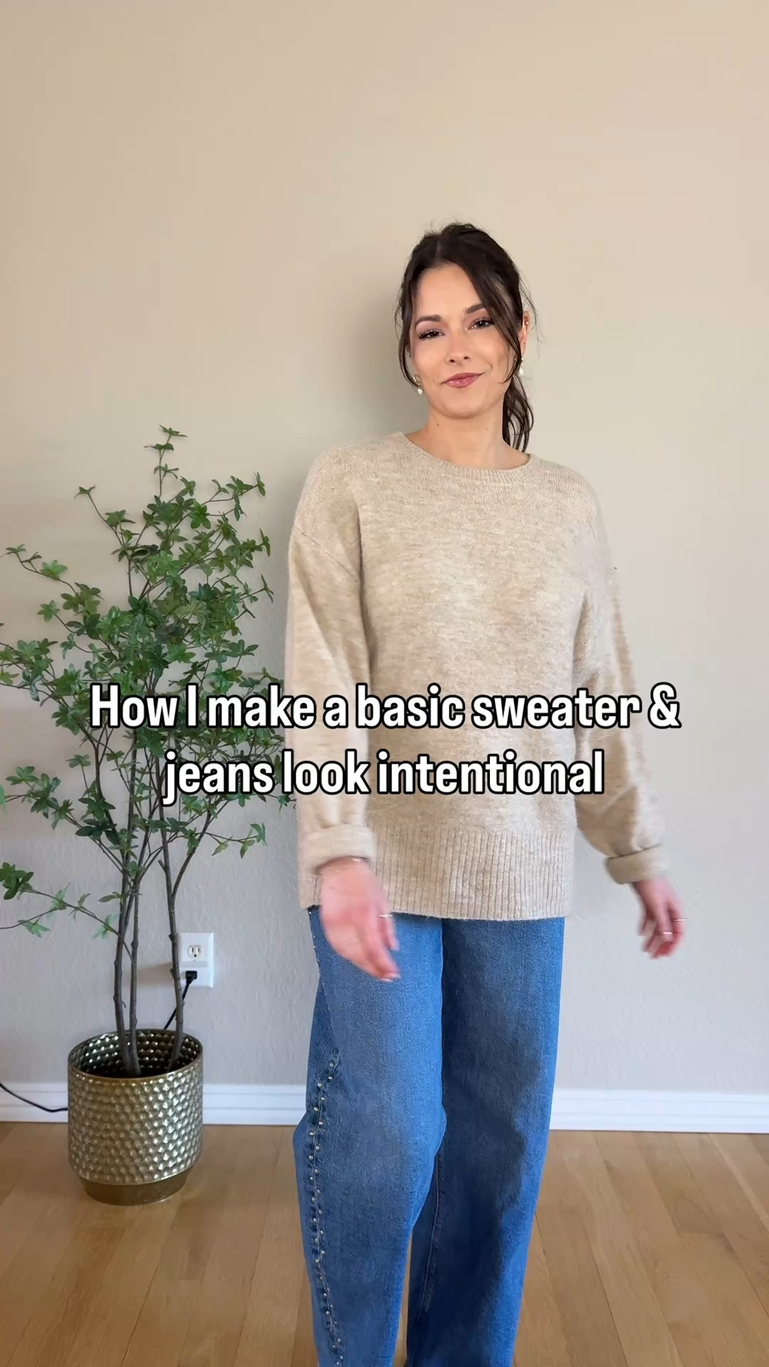 It's always the details that change the outfit ~ And yes, the studded jeans are on sale ✨

Causal outfit, causal winter outift, causal chic style, oatmeal sweater, sneakers outfit, brown shoes, jeans outfit 

#LTKootd #LTKSaleAlert #LTKFindsUnder50