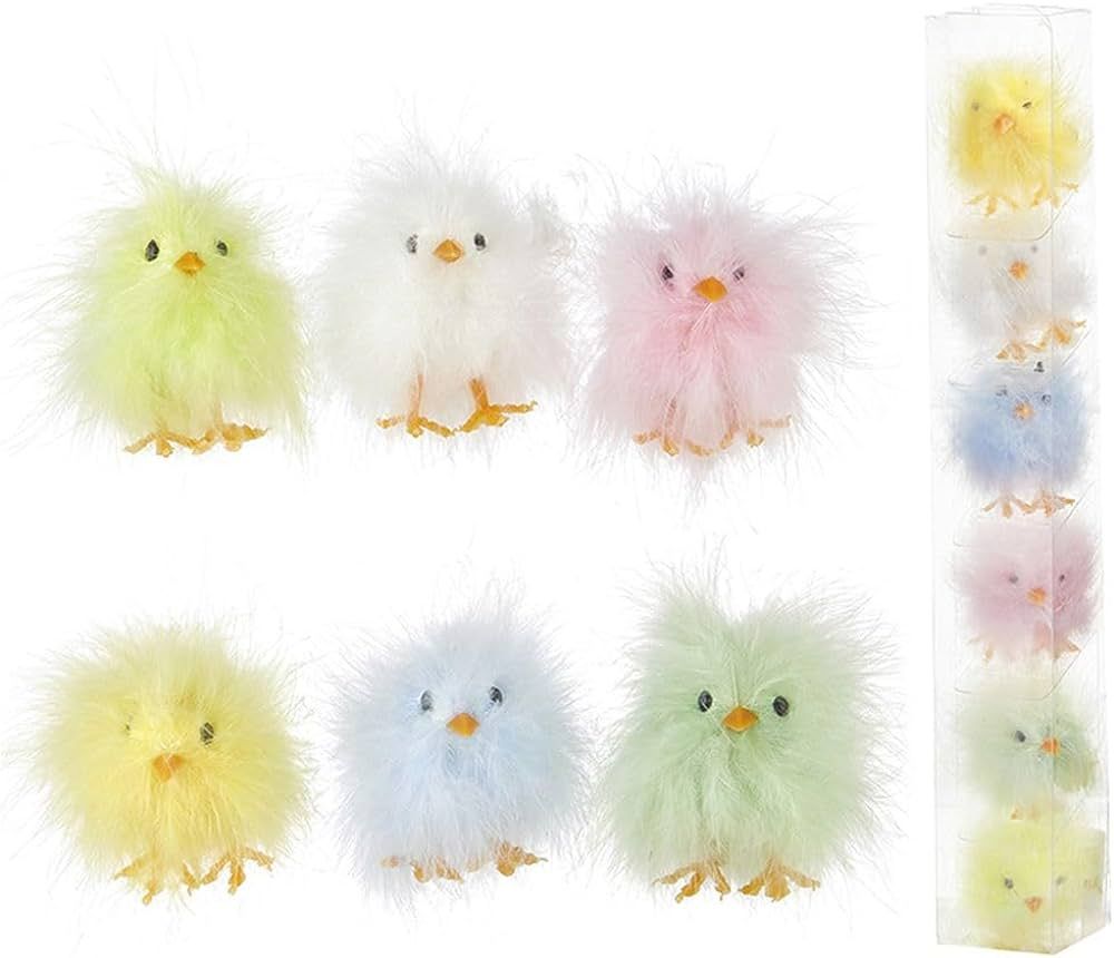 RAZ Imports Boxed Assorted Fluffy Chicks, 3 inches, Box of 6 | Amazon (US)