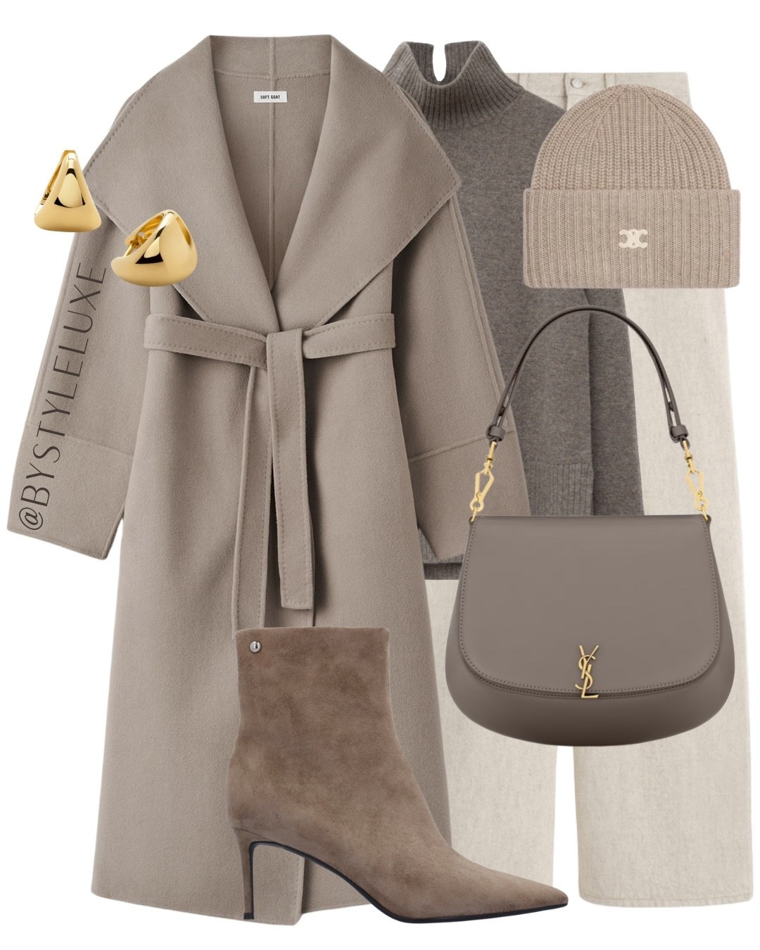 COSY JUMPER - love this greige jumper styled with an oversized coat and cream jeans for a neutral autumn look 

#coat #boots #autumnoutfit 

#LTKautumn #LTKwinter #LTKjeans