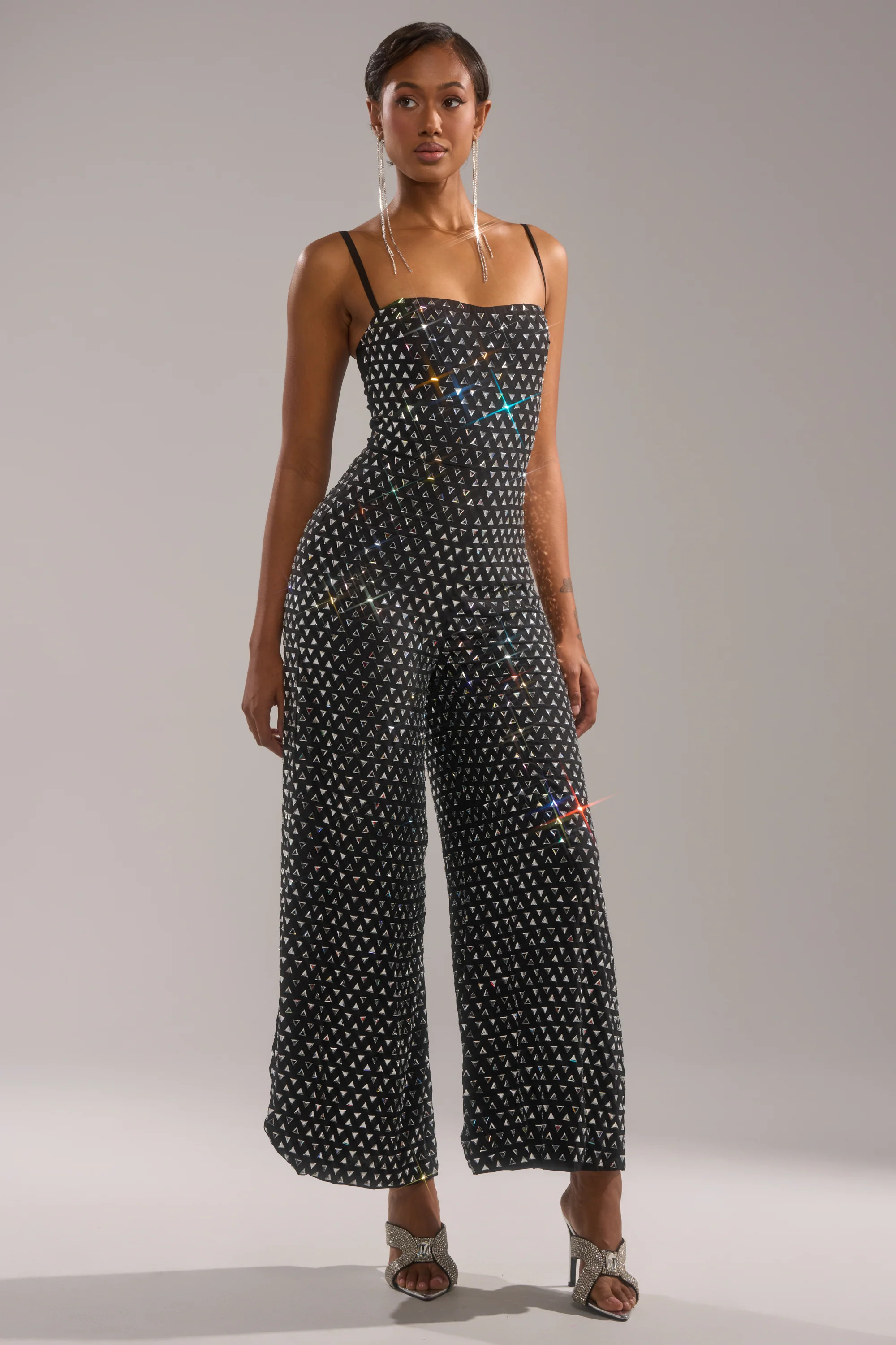 CLARA RHINESTONE WIDE LEG JUMPSUIT | AKIRA