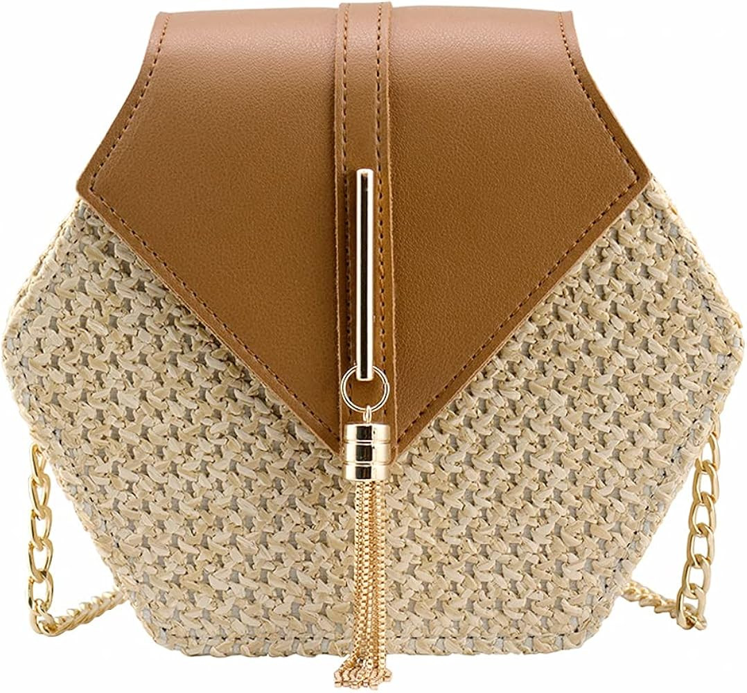 Women's Crossbody Bag Cute Straw Shoulder Bag | Amazon (US)