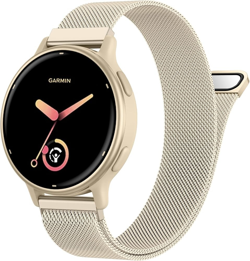 18mm 20mm 22mm Metal Band Compatible with Garmin Vivoactive 5/6/3 Watch Bands, Quick Release Stai... | Amazon (US)