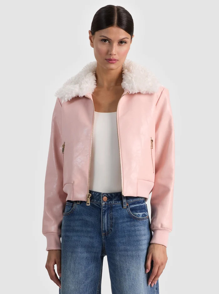 WILLARD VEGAN BOMBER | Alice + Olivia