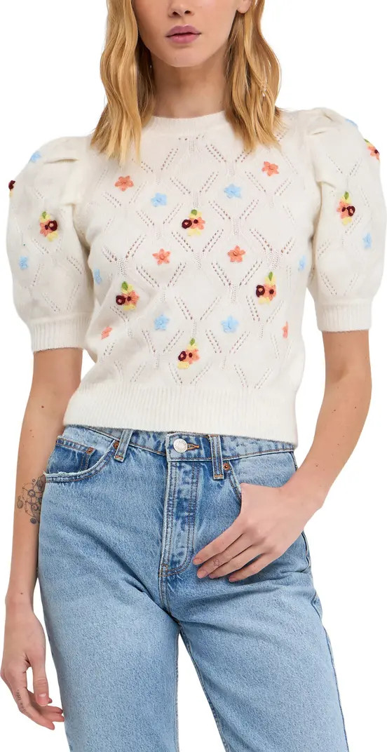 English Factory Floral Embroidery Sweater | Nordstrom | Nordstrom
