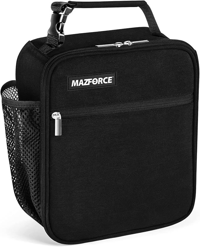 MAZFORCE Lunch Bag Insulated Lunch Box - Tough & Spacious Adult Lunchbox to Seize Your Day (Black... | Amazon (US)