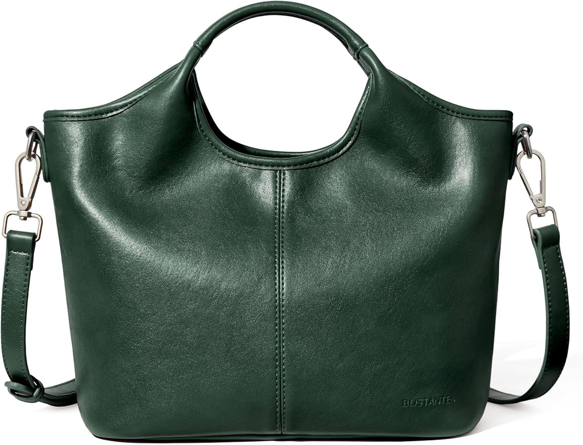 BOSTANTEN Vegan Leather Purses for Women Soft Top Handle Satchel Crossbody Zipper Handbag with De... | Amazon (US)