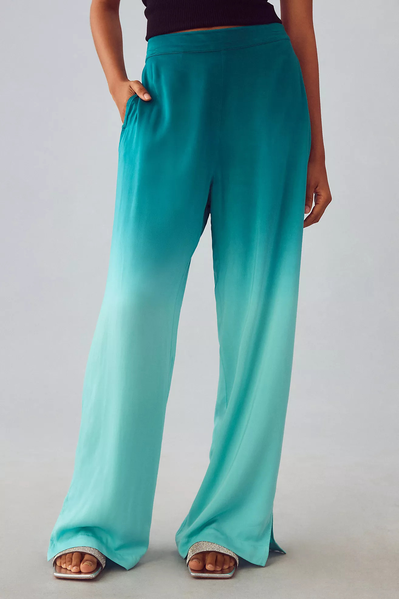 Cloth & Stone Ombre Wide-Leg Pants | Anthropologie (US)